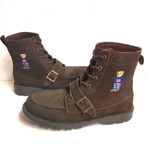 NWOB Polo Ralph Lauren Leather Ranger Combat Hi II Boots Size 7